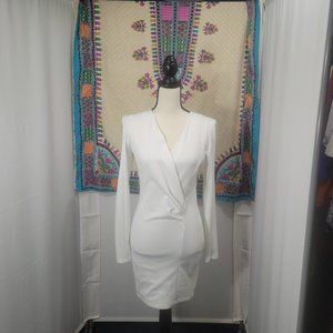 Forever 21 white, long sleeved mini dress.  Size M